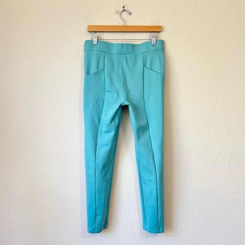 BETABRAND Journey Dress Pant Yoga Pants Aqua Blue Skinny Performance